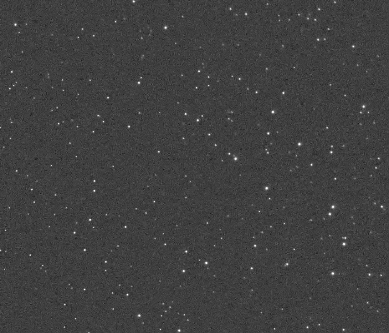 After Stellacuity: the corner of a simulated star field with one wave of coma